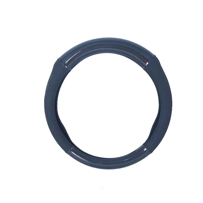 جراب طارة جلد اسود لامع كربون