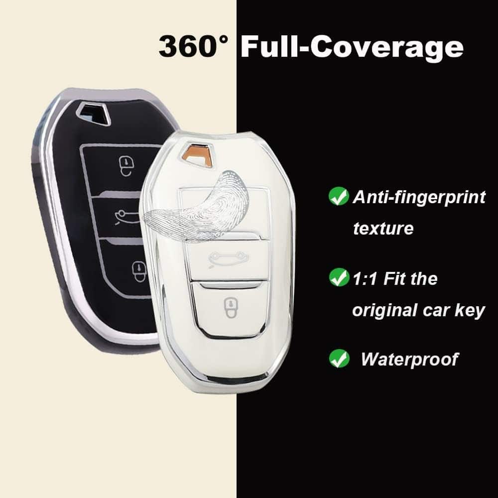 غطاء مفتاح السيارة متوافق مع بيجو 408 508 5008  4008 و سيتروين C5 C3XR  C4L DS
